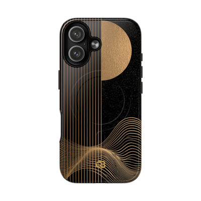 Gold Tough 2.0 Magsafe Phone Case for iPhone - Gilded Obsidian Dunes