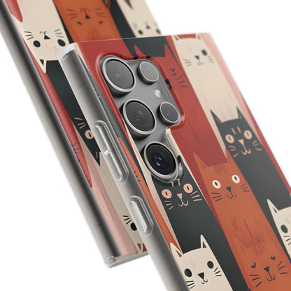 Verlängerte Katzen Schwarze Samsung S24 Ultra Case - Soft