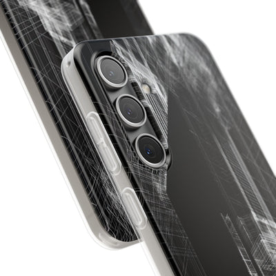 Black Lite Phone Case for Samsung - Ghost Urban Wireframe