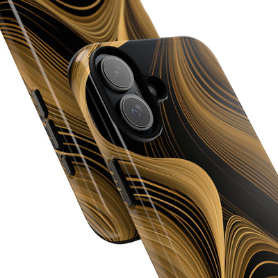 Gold Tough Phone Case for iPhone - Molten Copper Strands