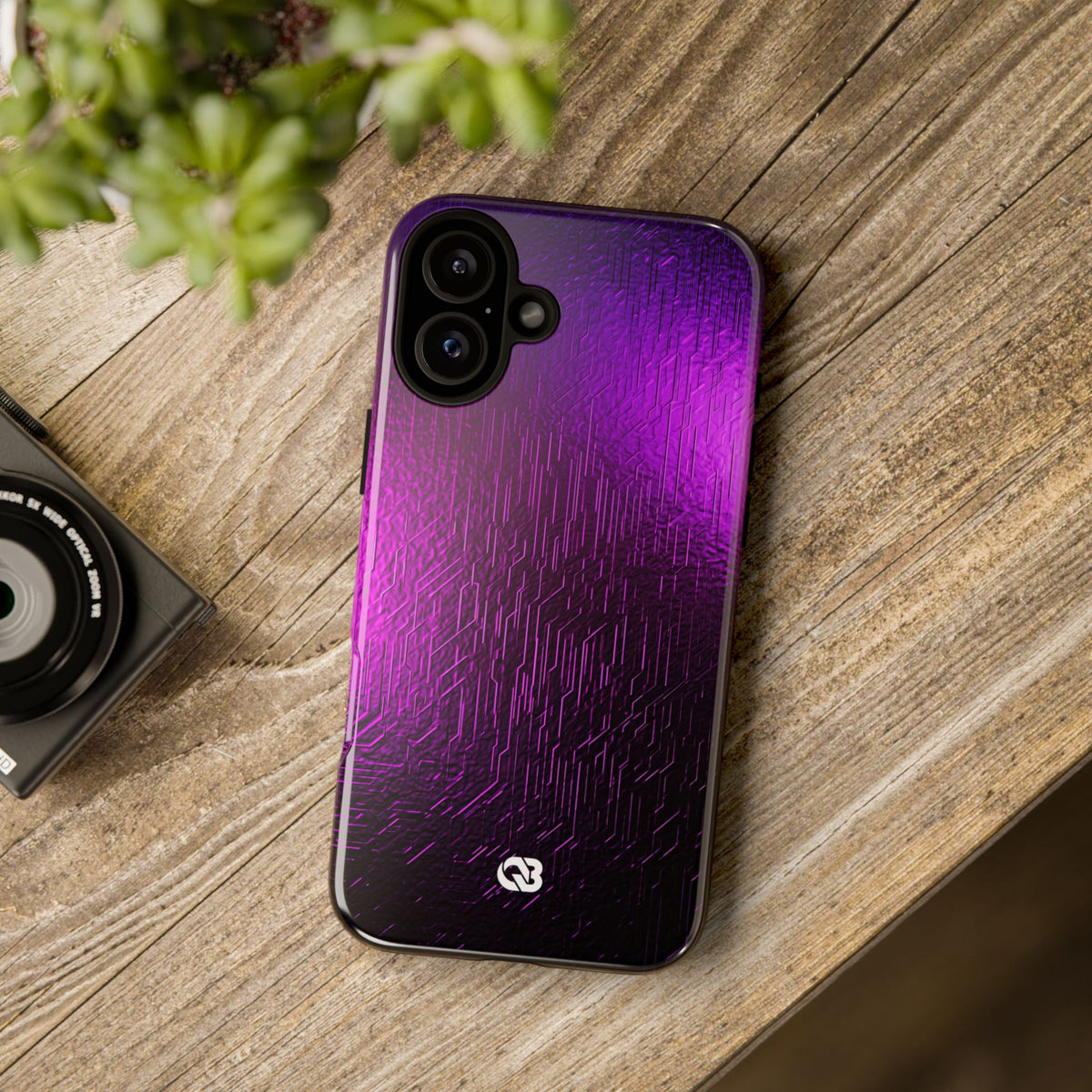 Violet Cyber Circuit · Tough Phone Case for iPhone · Purple