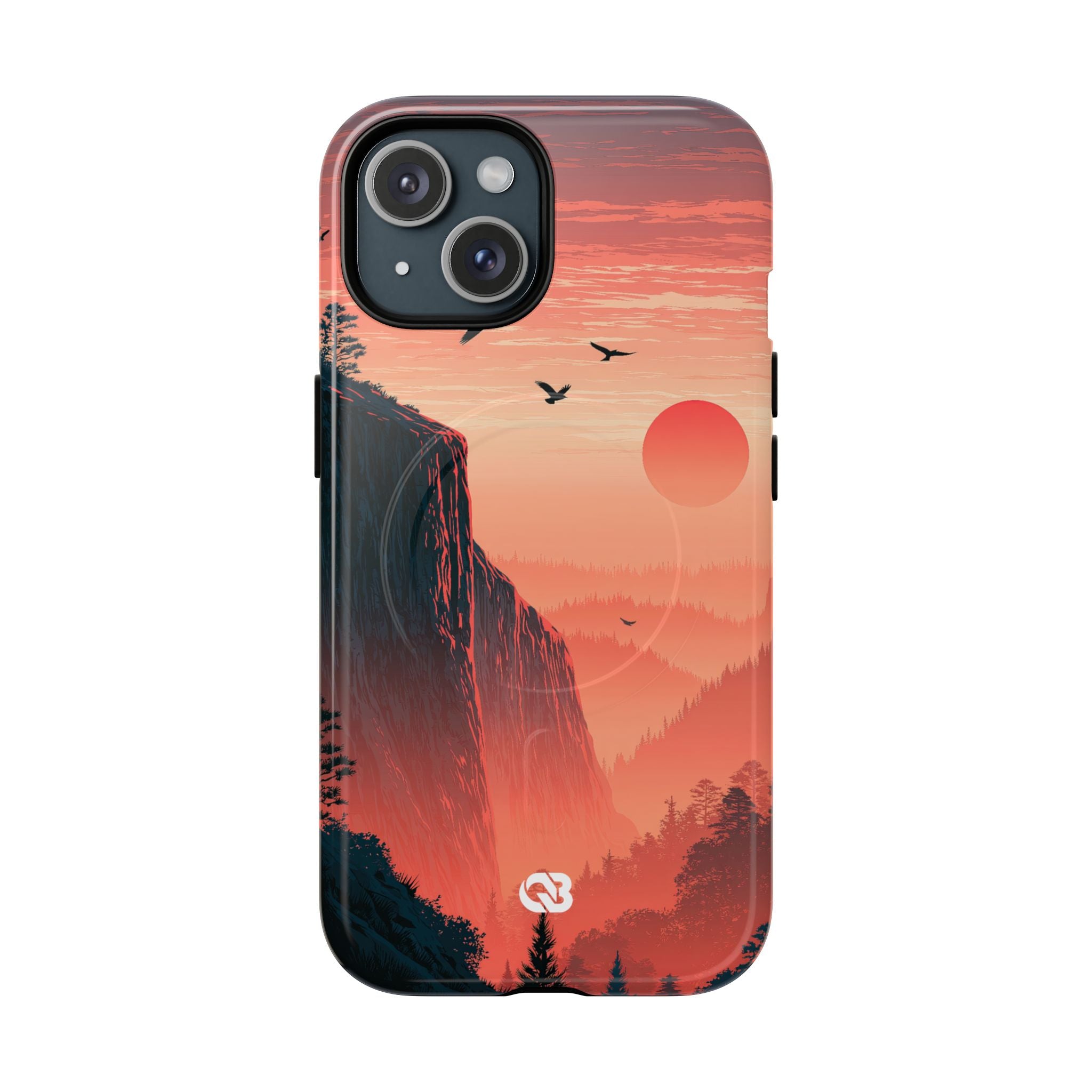 Orange Tough 2.0 Magsafe Phone Case for iPhone - Crimson Ridge Flight