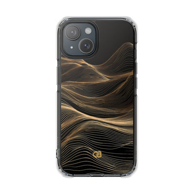 Black Impact MagSafe Phone Case for iPhone - Copper Topo Ridge
