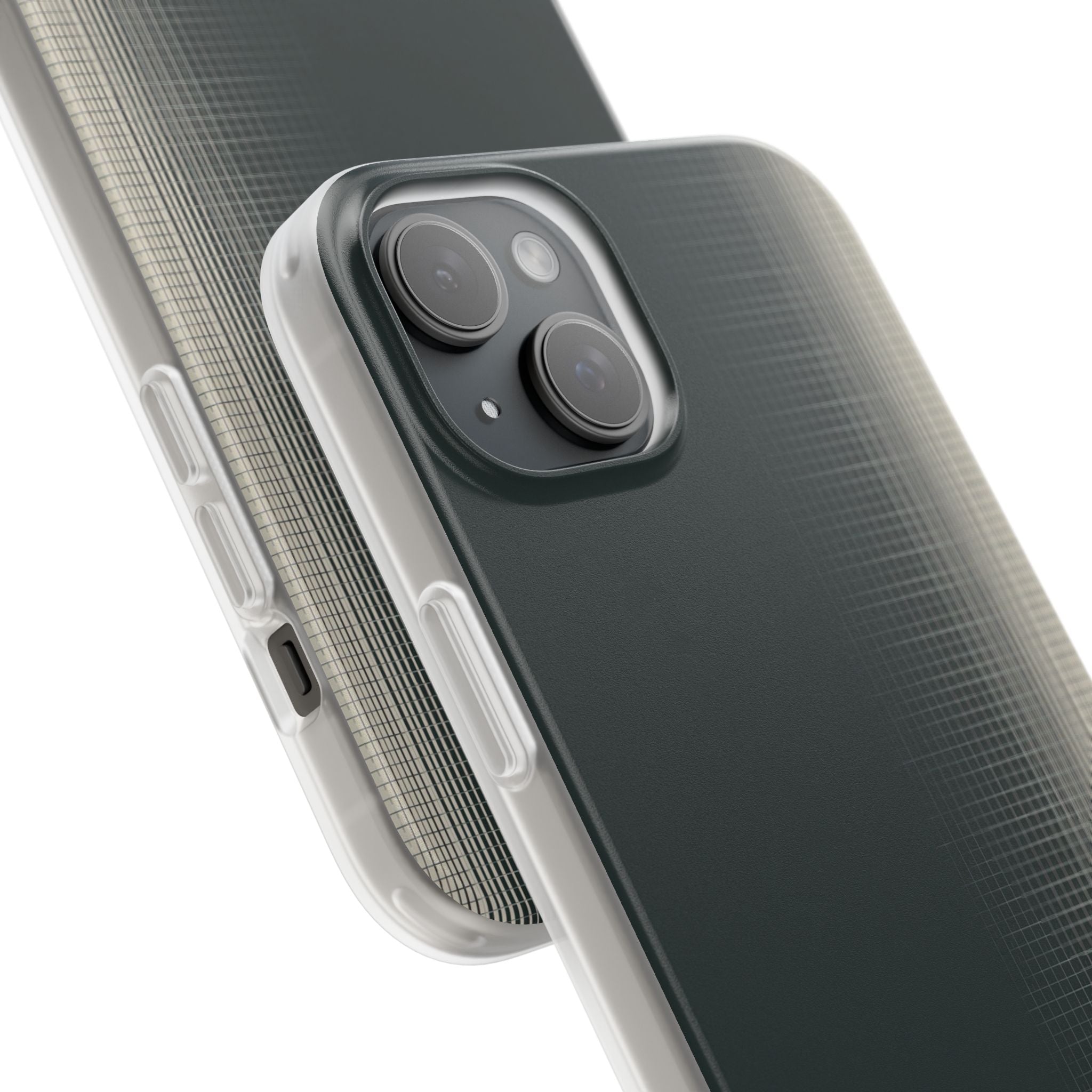 Grey Lite Phone Case for iPhone - Charcoal Tech Grid