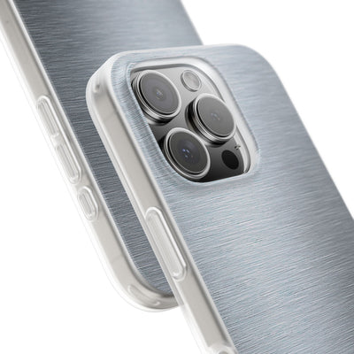 Silver Lite Phone Case for iPhone - Satin Chrome Grain