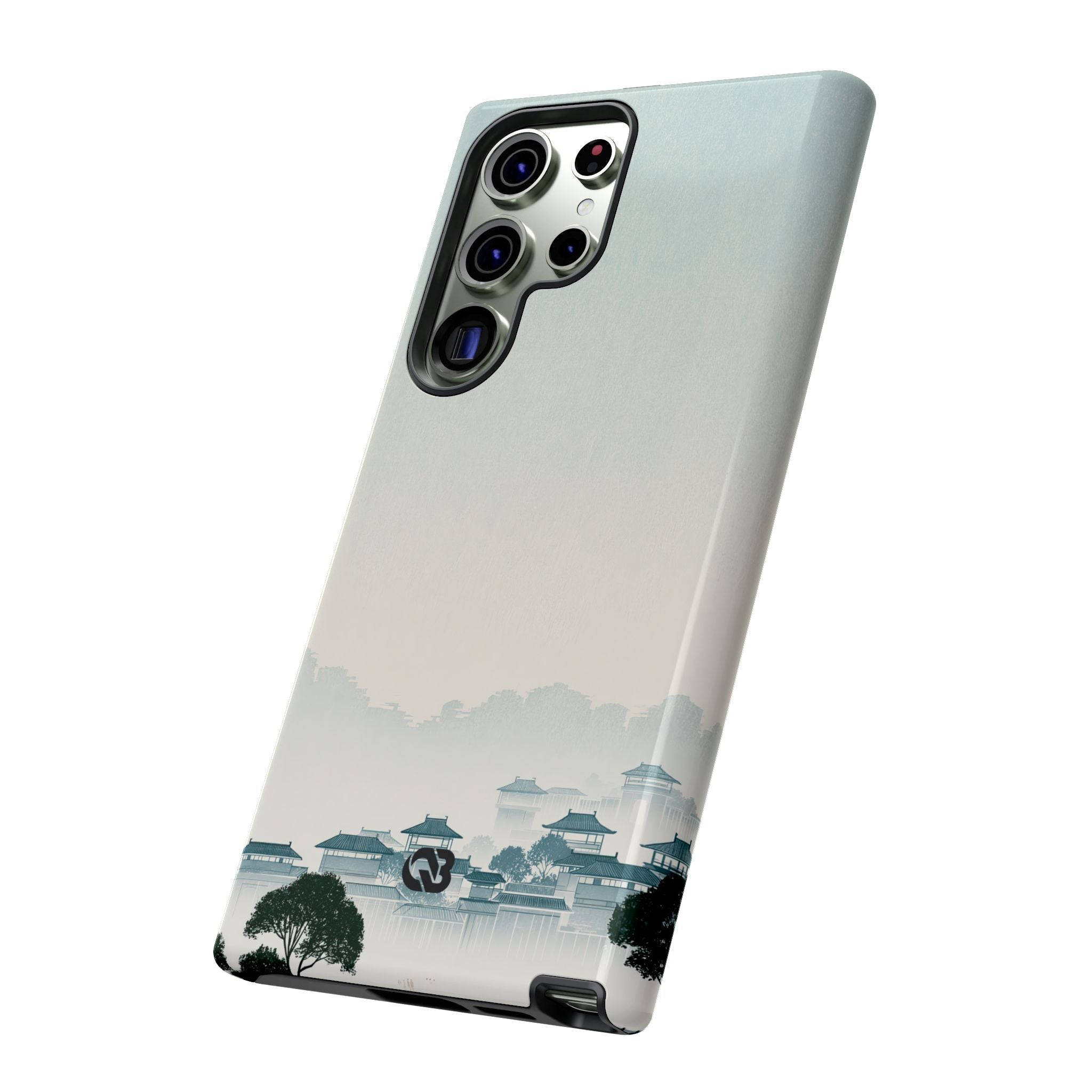 Blue Tough Phone Case for Samsung - Mist Valley Pagoda