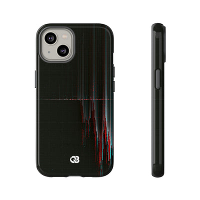 Black Tough Phone Case for iPhone - Corrupted Data Stream