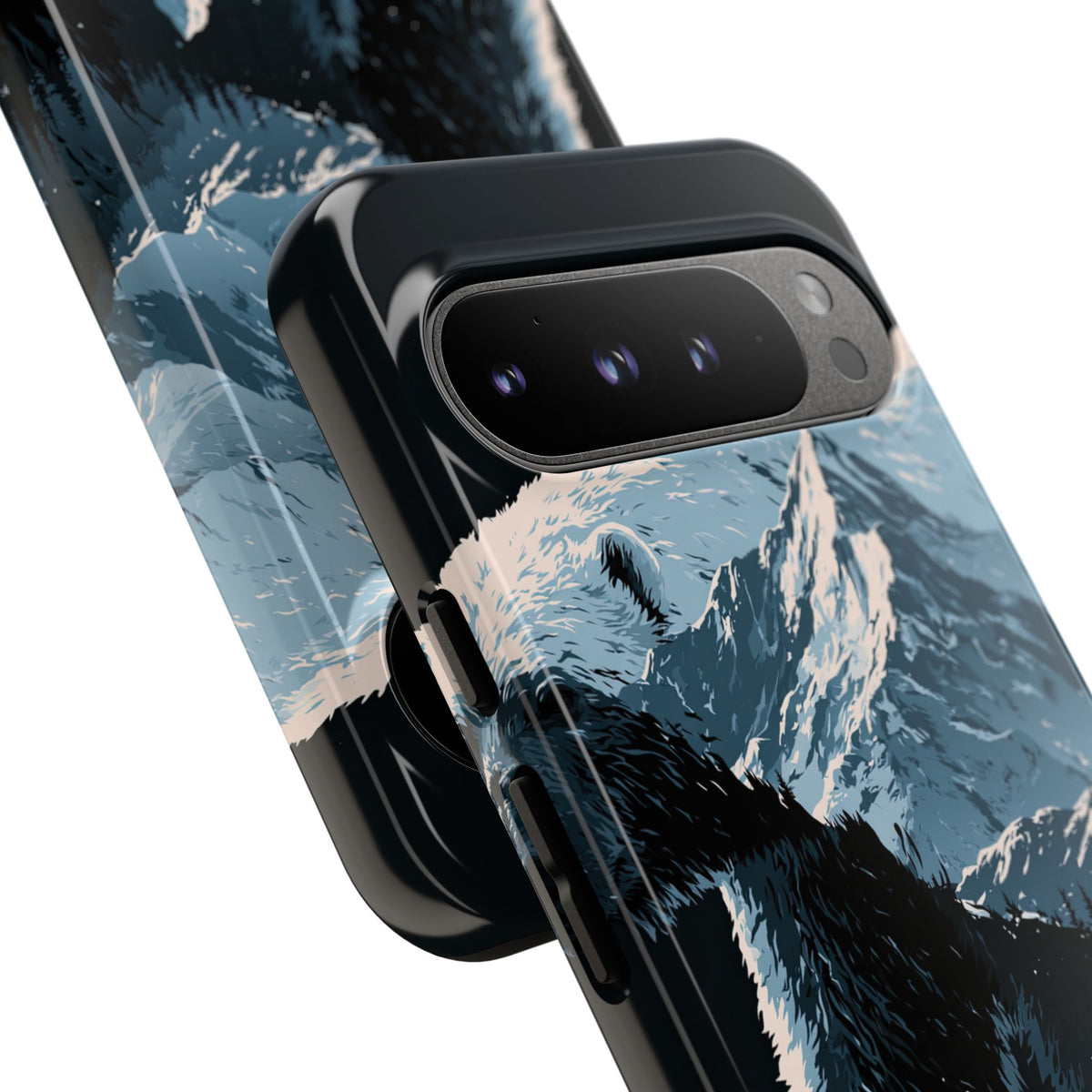 Nordic Arctic Bear · Tough Phone Case for Pixel ·  Black