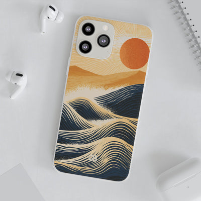 Golden Horizon Waves · Lite Phone Case for iPhone ·  Blue