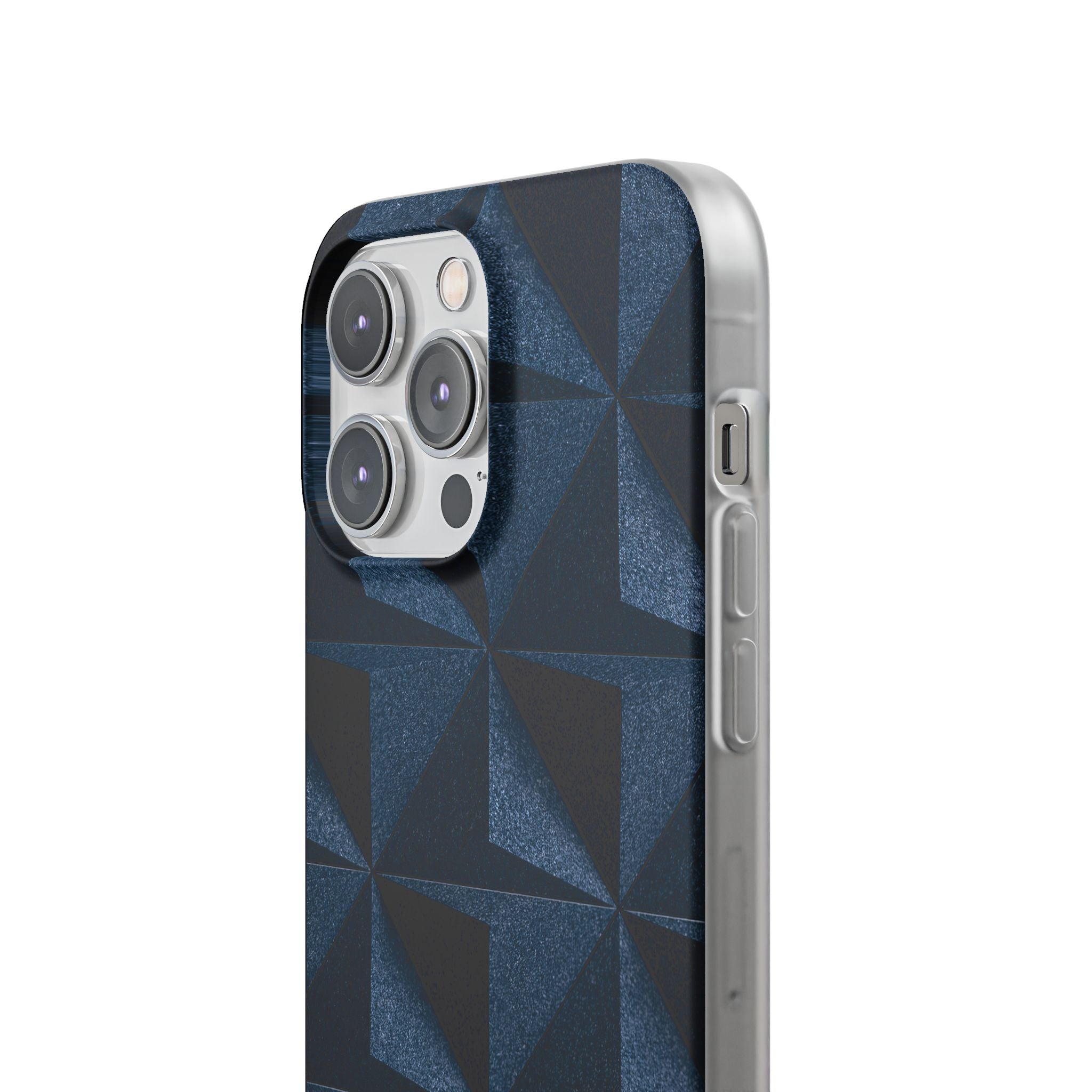 Blue Lite Phone Case for iPhone - Indigo Basalt Facets