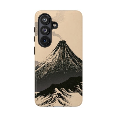 Beige Tough Phone Case for Samsung - Obsidian Ink Summit