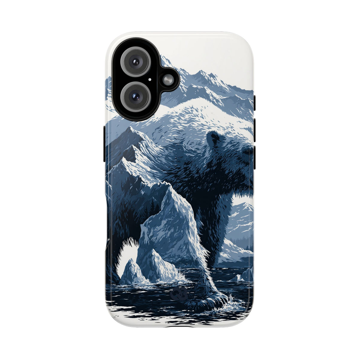 Fjord Summit Bear · Tough Phone Case for iPhone · Blue