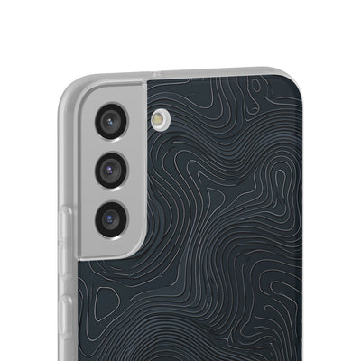 Black Lite Phone Case for Samsung - Obsidian Ridge Topo