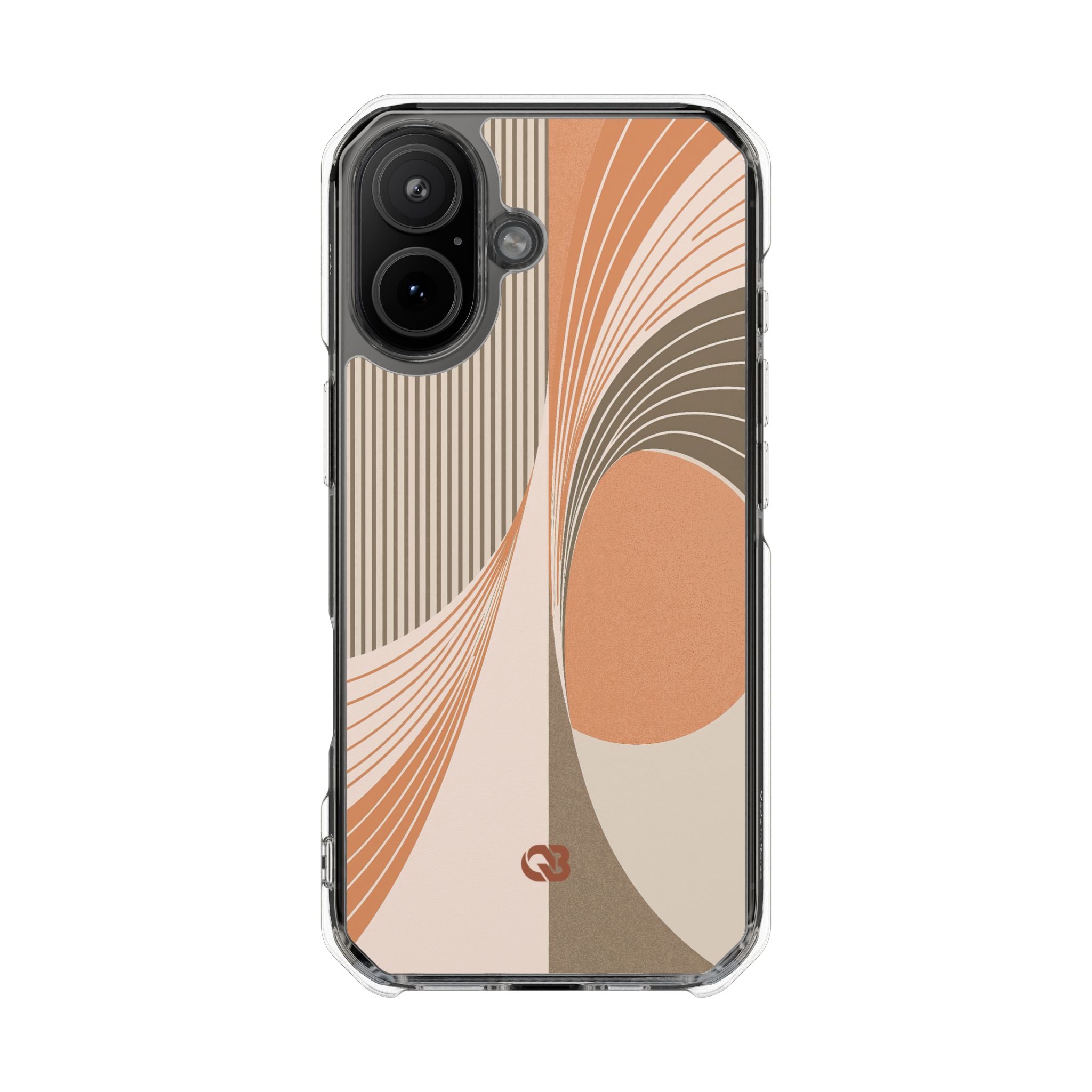 Orange Impact MagSafe Phone Case for iPhone - Desert Arc Horizon