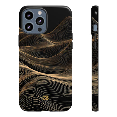 Golden Horizon Contours · Tough Phone Case for iPhone · Black