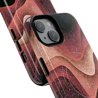 Rose Contour Waves · Tough 2.0 Magnetic Phone Case for iPhone · Pink