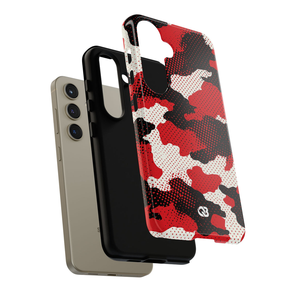 Crimson Halftone Camo · Tough Phone Case for Samsung · Red