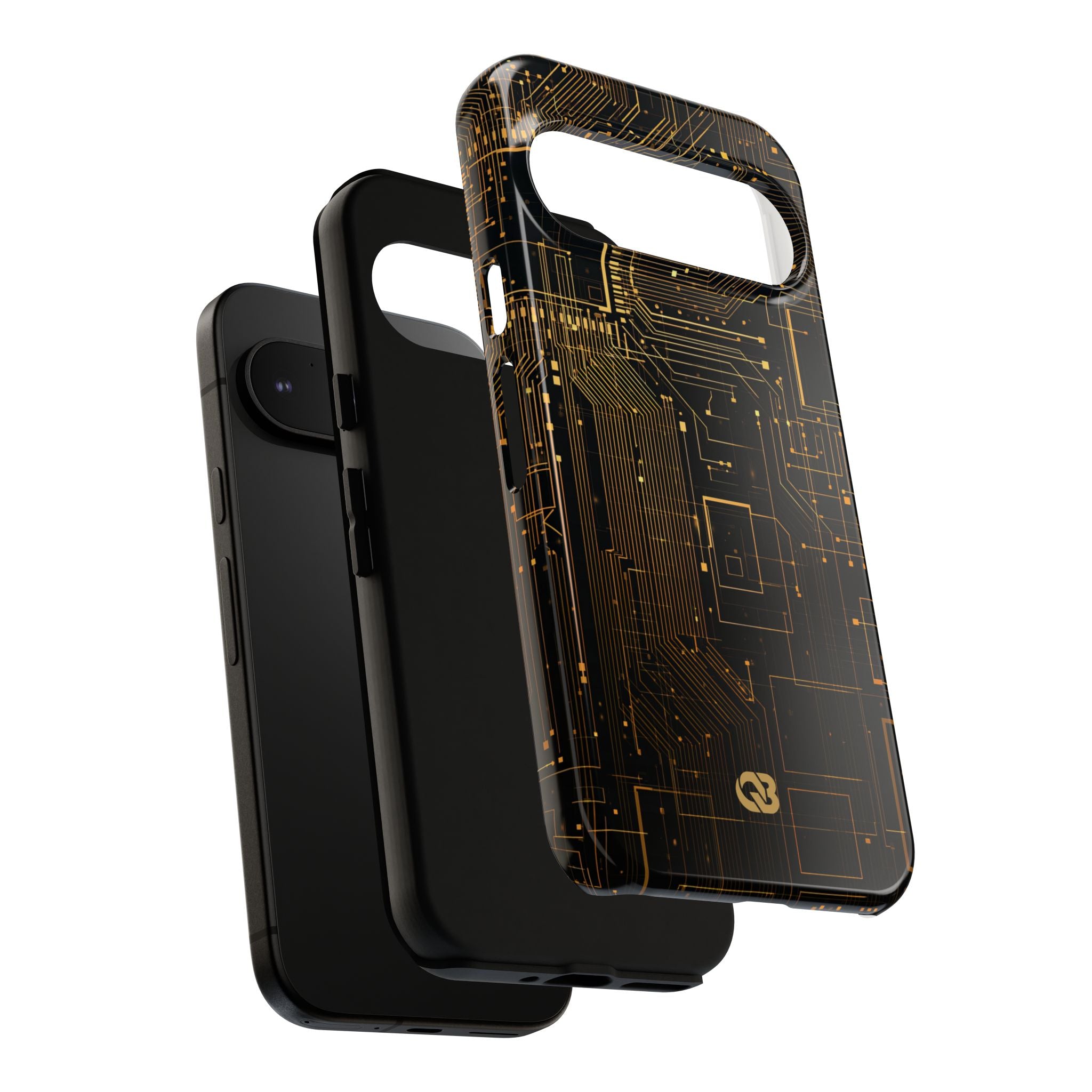 Gold Tough Phone Case for Google Pixel - Amber Core Mainframe