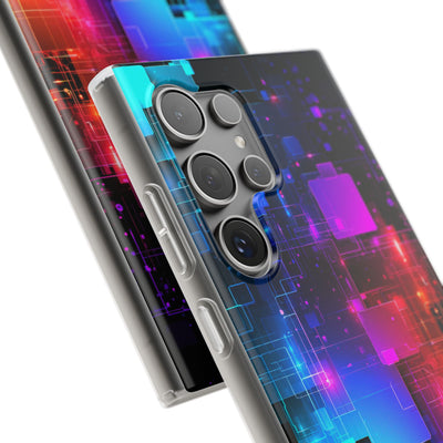 Spectral Circuit Grid · Lite Phone Case for Samsung · Black