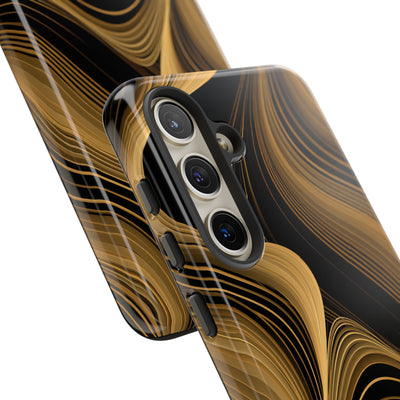Gold Tough Phone Case for Samsung - Molten Copper Strands