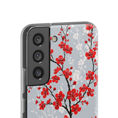 Grey Lite Phone Case for Samsung - Crimson Sakura Slate