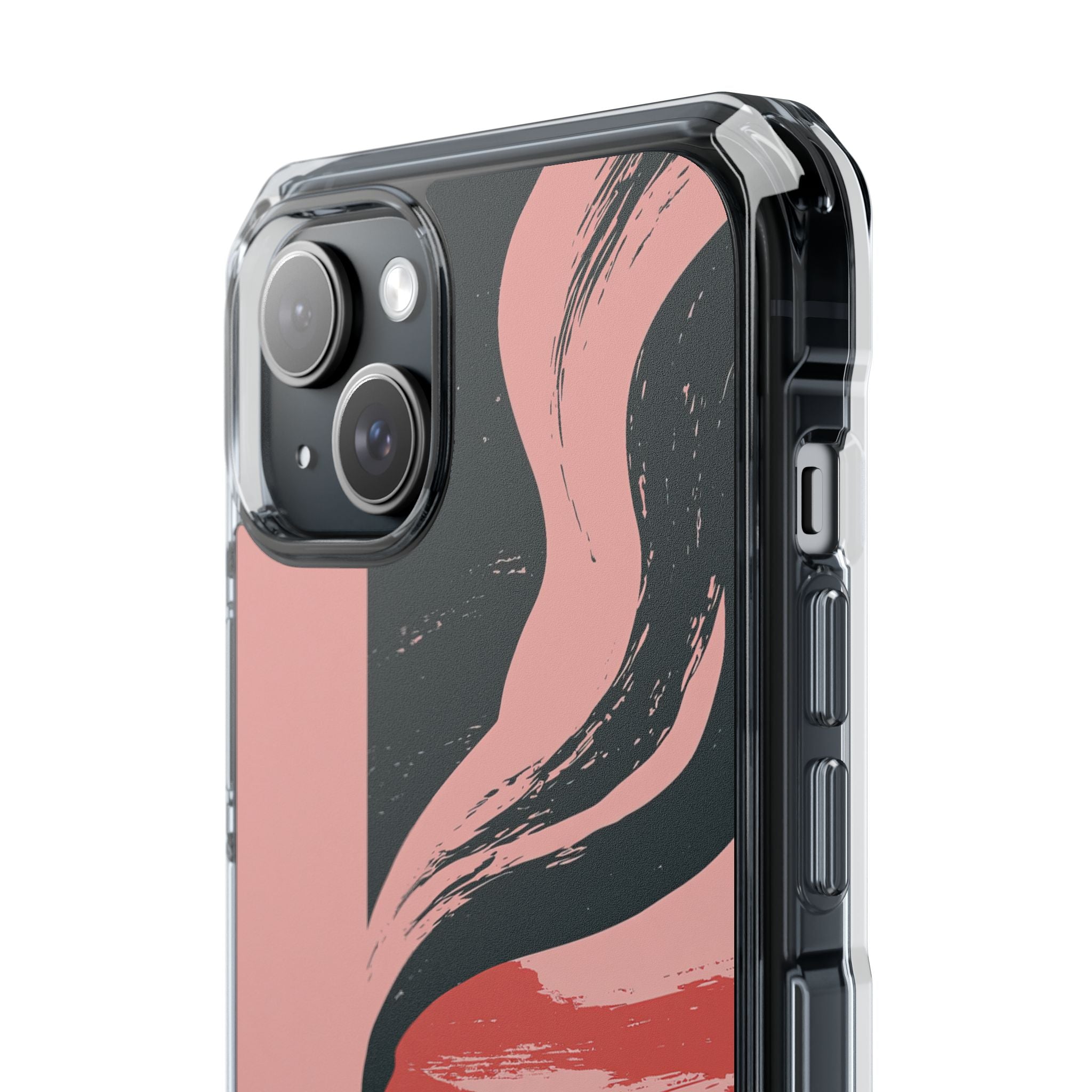 Pink Impact MagSafe Phone Case for iPhone - Cinder Rose Plume