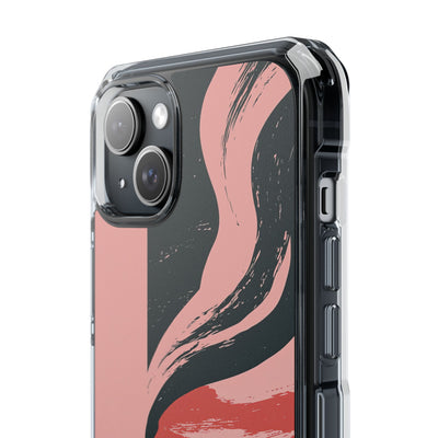 Pink Impact MagSafe Phone Case for iPhone - Cinder Rose Plume