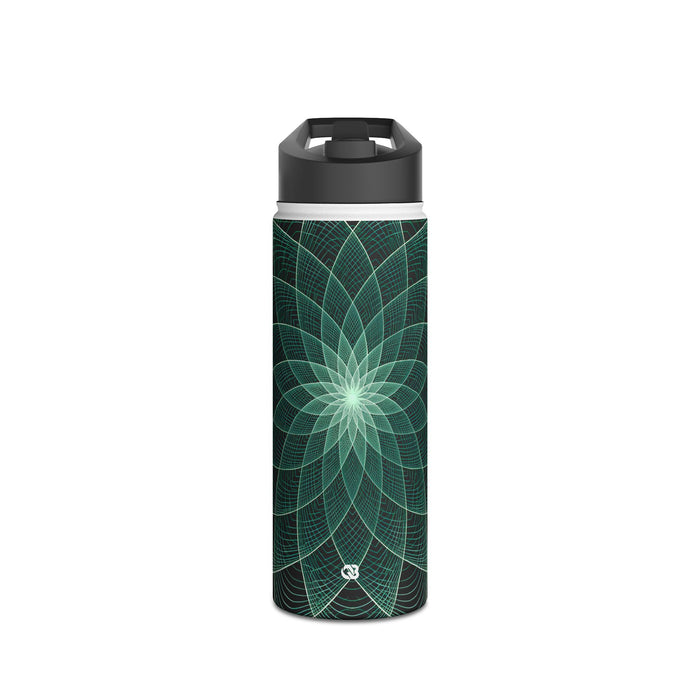 Harmonic Orbit Bloom · Insulated Water Bottle · Green