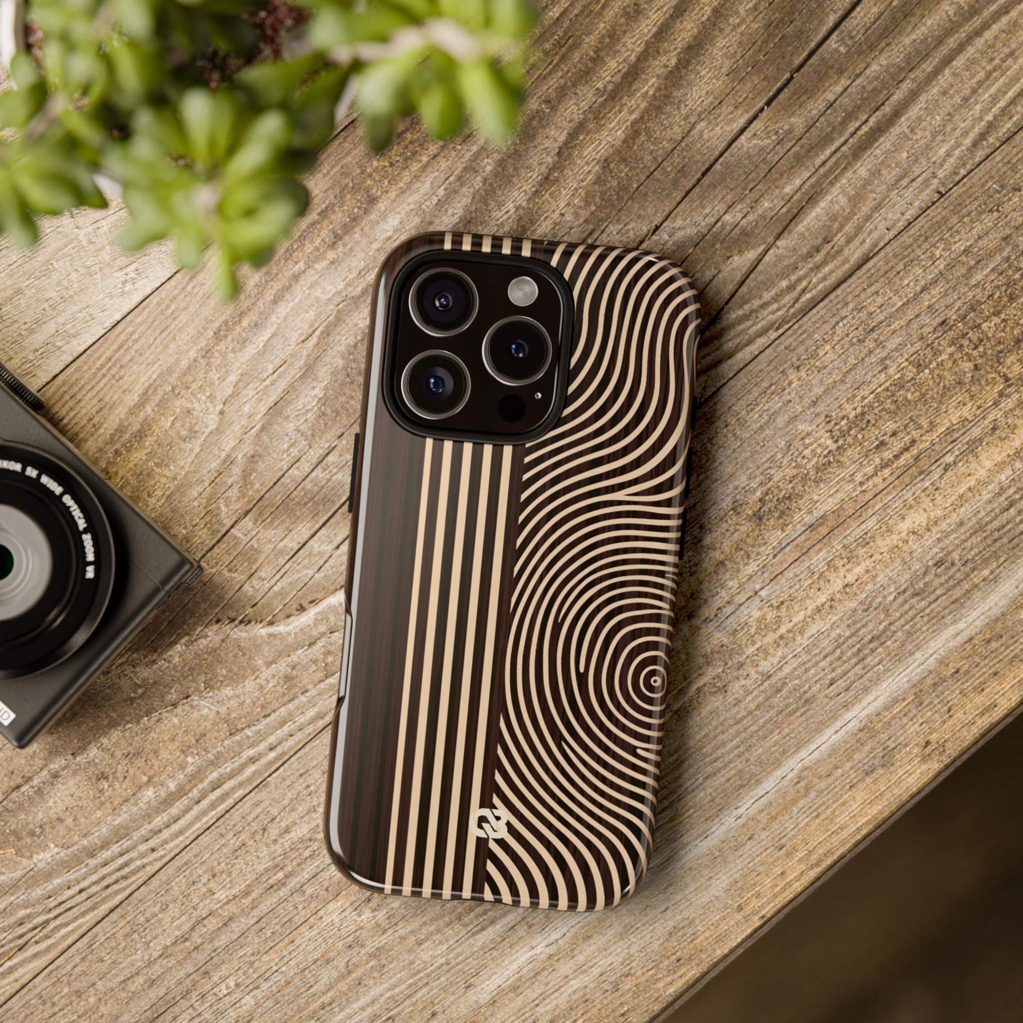 Brown Tough Phone Case for iPhone - Espresso Sand Ridge