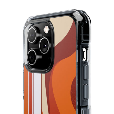 Orange Impact MagSafe Phone Case for iPhone - Terracotta Metro Line