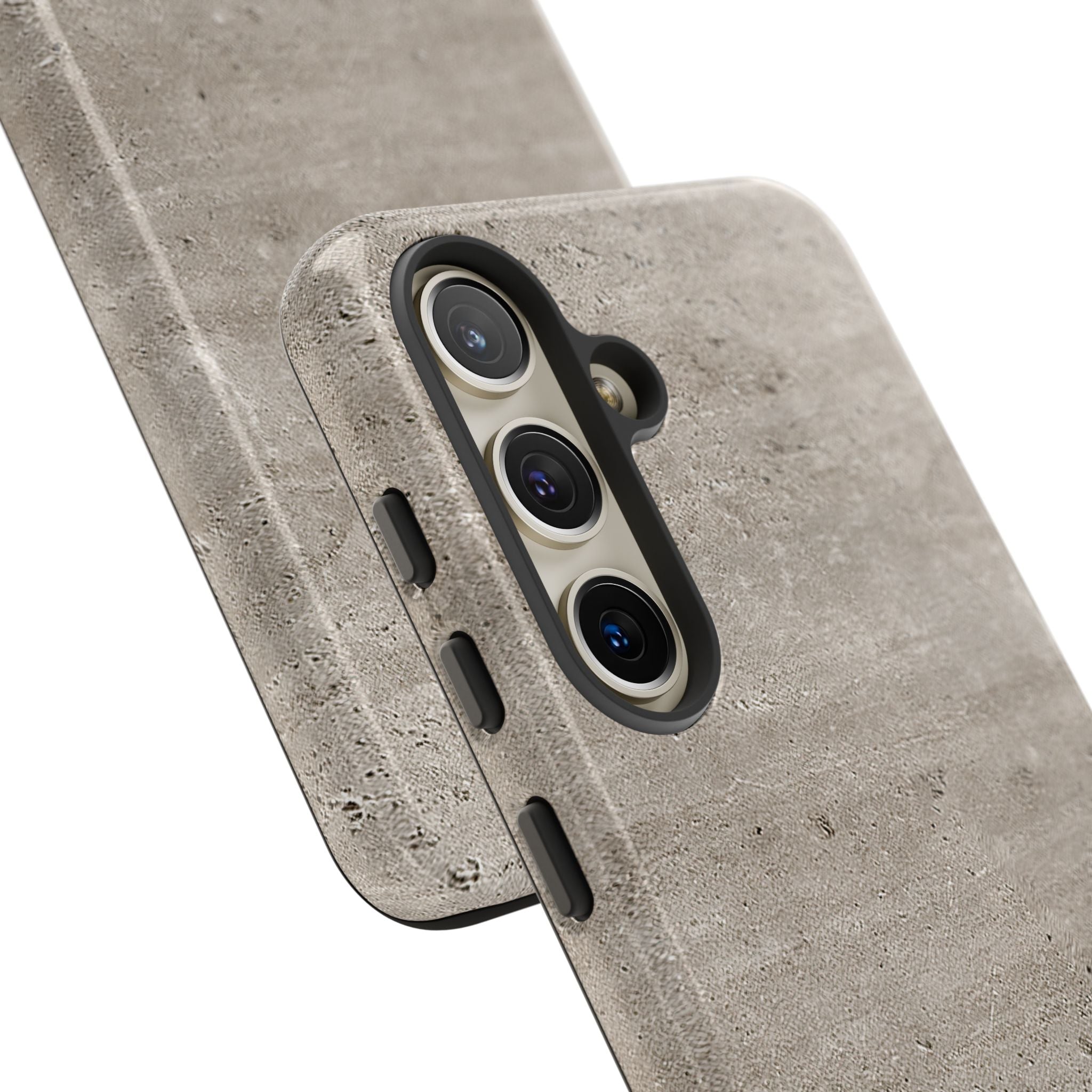 Grey Tough Phone Case for Samsung - Brutalist Stone Grit