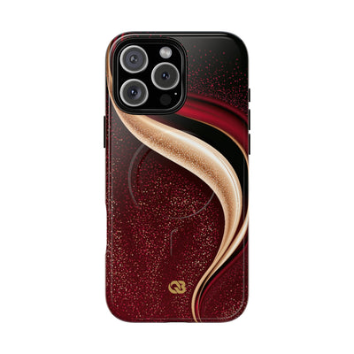 Gilded Crimson Flow · Tough 2.0 Magnetic Phone Case for iPhone · Red