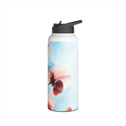 Pink Bloom Drift - Stainless Steel Water Bottle