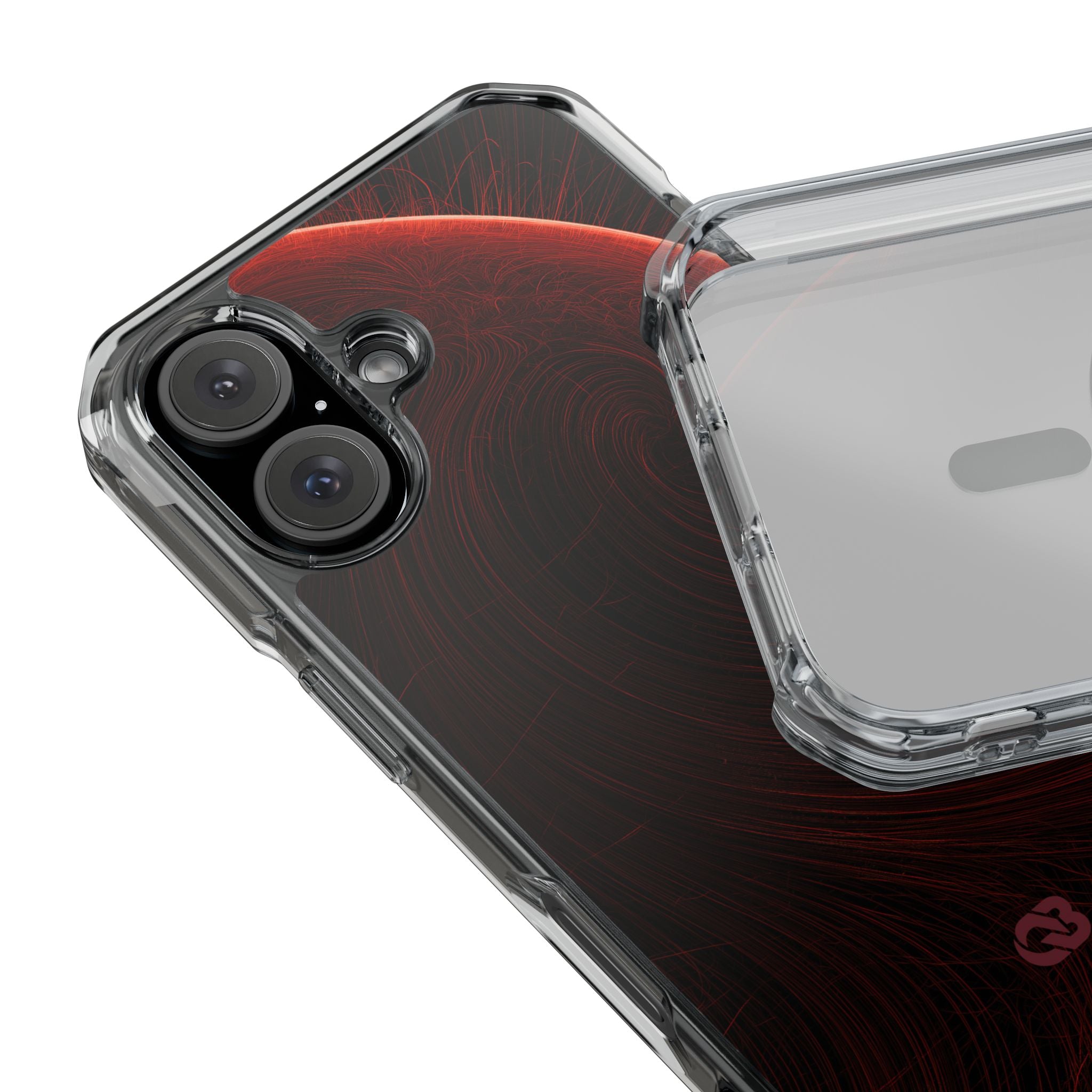 Red Impact MagSafe Phone Case for iPhone - Crimson Flare Flux