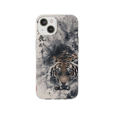Fierce Ink Tiger · Lite Phone Case for iPhone ·  Beige