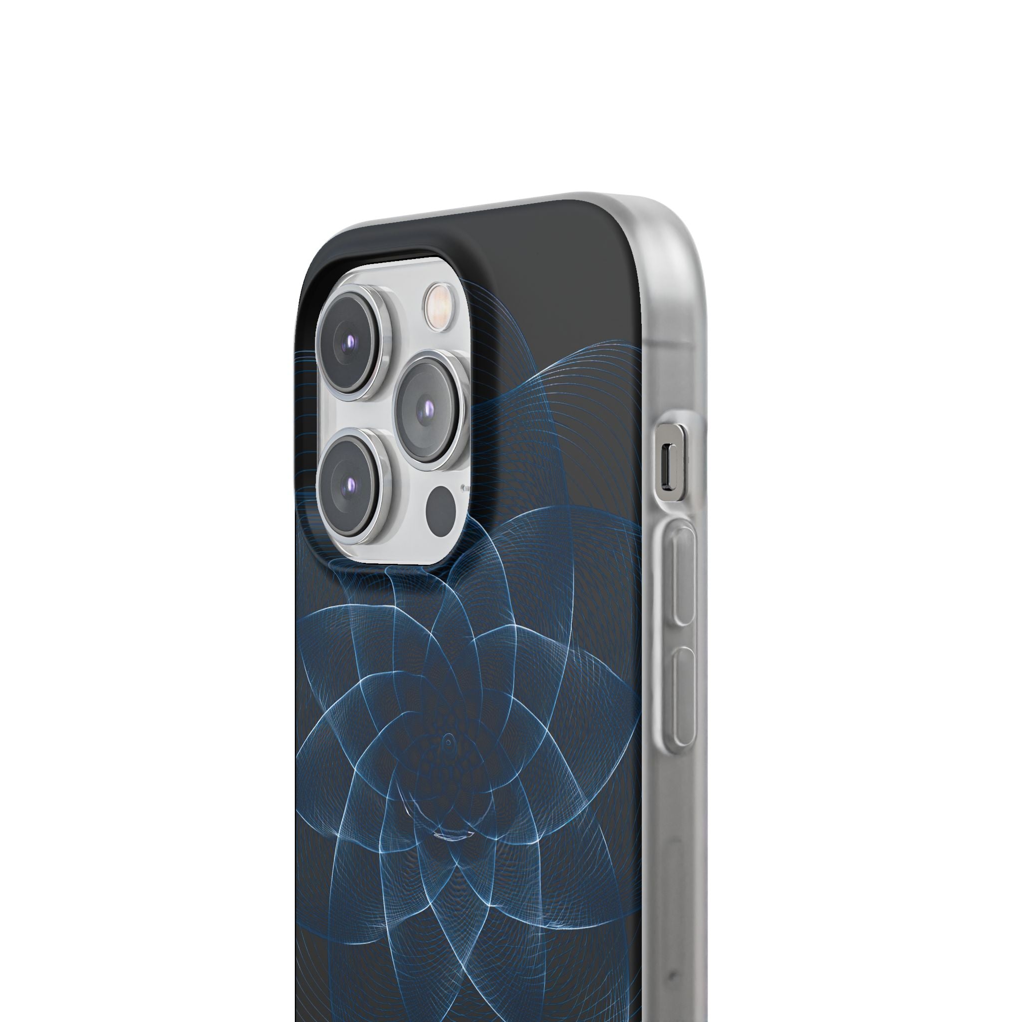 Blue Lite Phone Case for iPhone - Cobalt Geometric Bloom