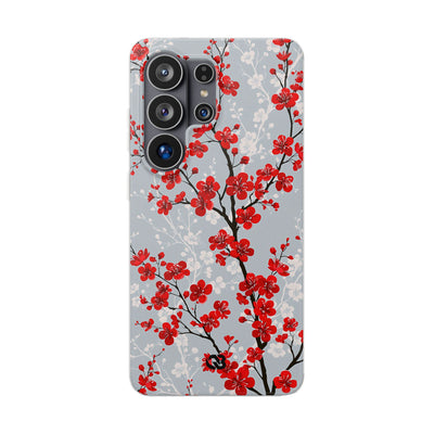 Grey Lite Phone Case for Samsung - Crimson Sakura Slate