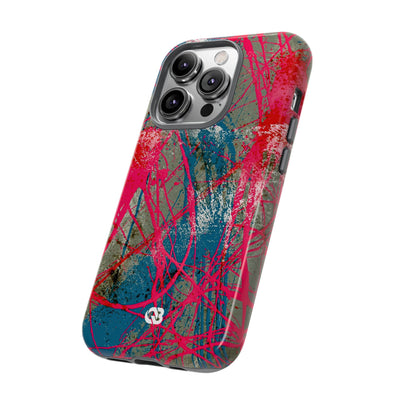 Neon Static Drip · Tough Phone Case for iPhone · Pink
