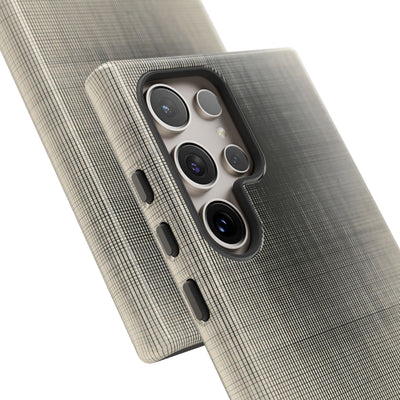 Beige Tough Phone Case for Samsung - Carbon Screen Grid