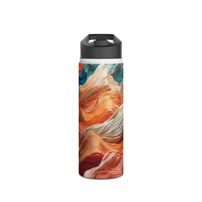 Fabric Peaks Sunset - Stainless Steel Water Bottle