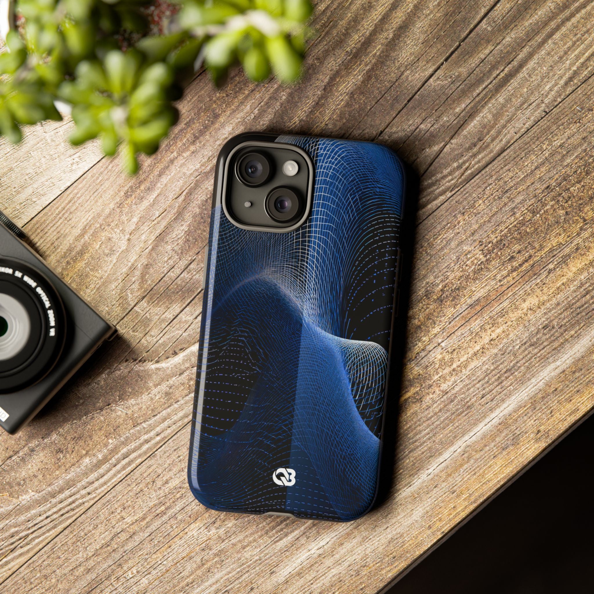 Blue Tough Phone Case for iPhone - Electric Blue Flux