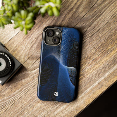 Blue Tough Phone Case for iPhone - Electric Blue Flux