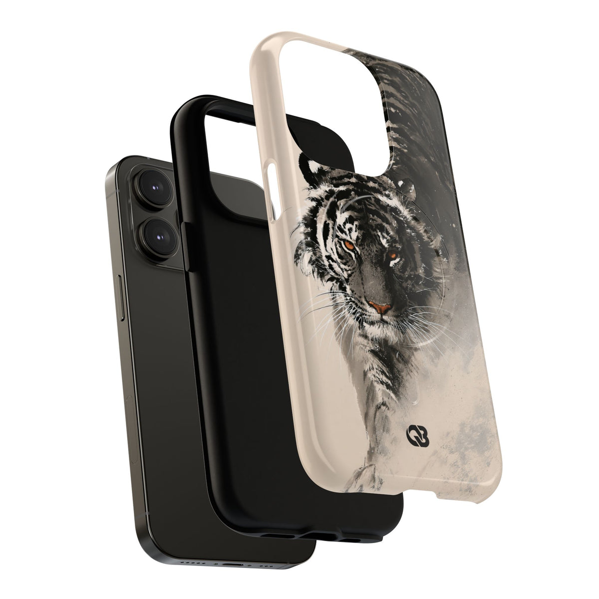 Ink Wash Tiger · Tough 2.0 Magnetic Phone Case for iPhone · Beige