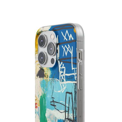 Azure Urban Scribble · Soft Phone Case for iPhone