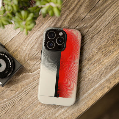 Red Tough Phone Case for iPhone - Split Signal Red