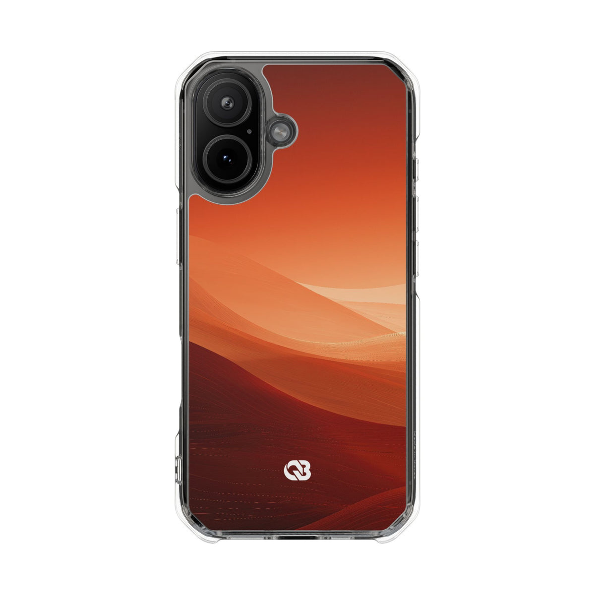 Terracotta Dune Ridges · Clear Impact Magnetic Phone Case for iPhone · Orange