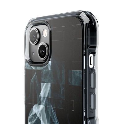 Black Impact MagSafe Phone Case for iPhone - Arctic Vapor Grid