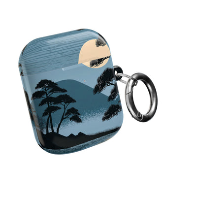 Moonlit Pine Horizon · Hard Case for AirPods & AirPods Pro · Blue