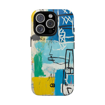 Azure Urban Scribble · Tough Phone Case for iPhone