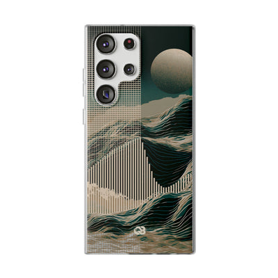 Green Lite Phone Case for Samsung - Lunar Moss Topography